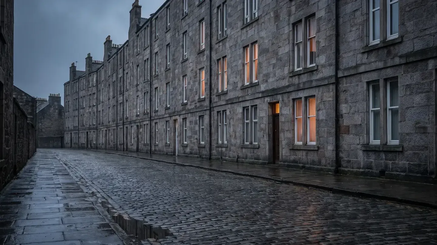 Granite tenement flats in a Scottish city of the kind Warmer Homes Scotland insulates